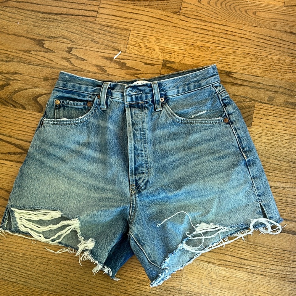 Re/done REDONE high rise button fly jean shorts - like new!